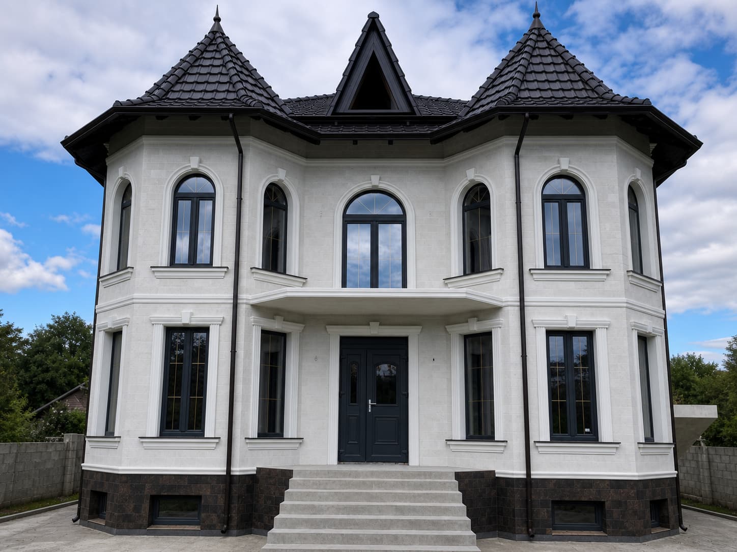 Гибкая плитка для фасада — дом в Бельцах — 3