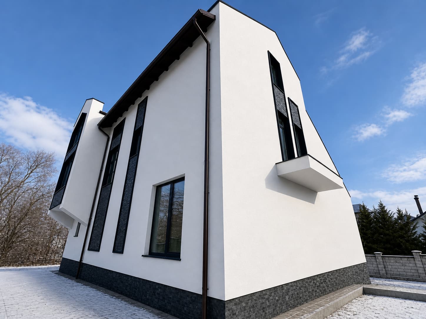 Piatra flexibila pentru fatada – casa particulara in Durlesti — 1