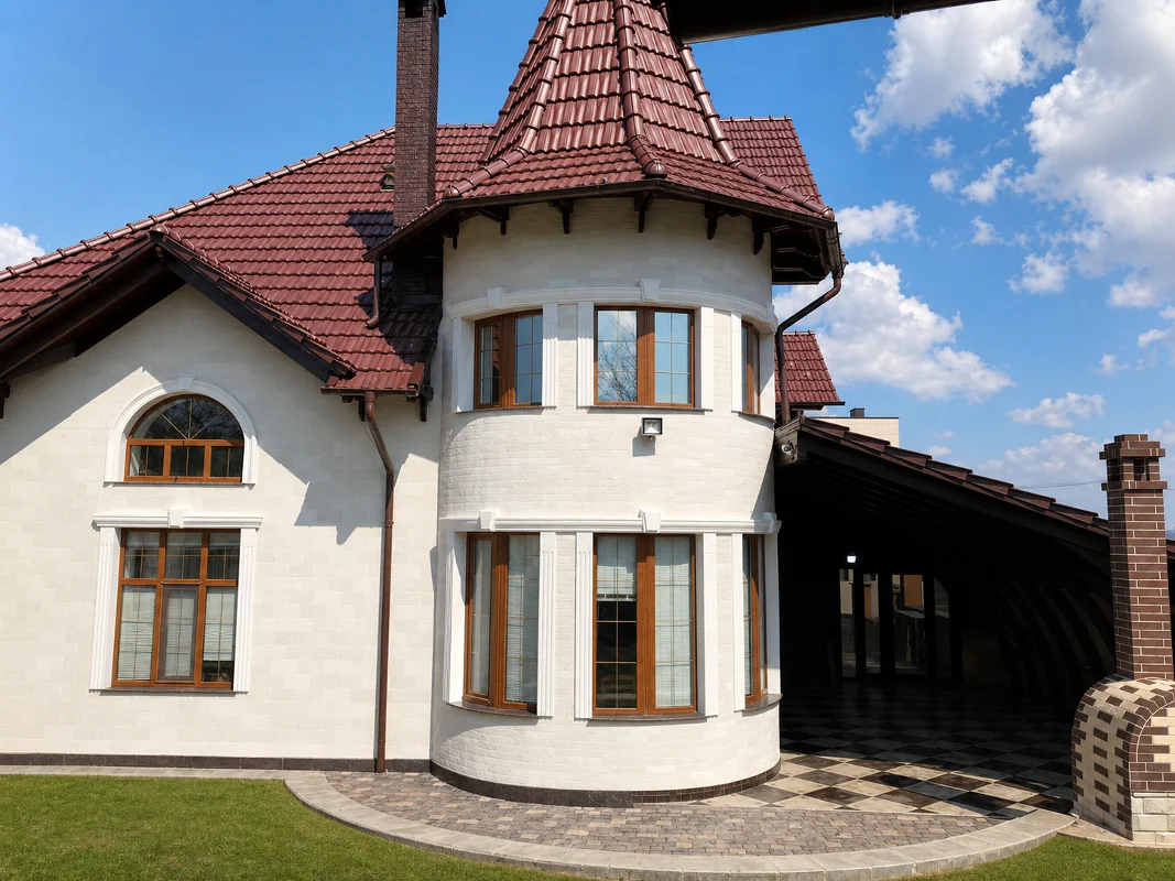 Casa privată pe Telecentre - fațada din faianță flexibilă